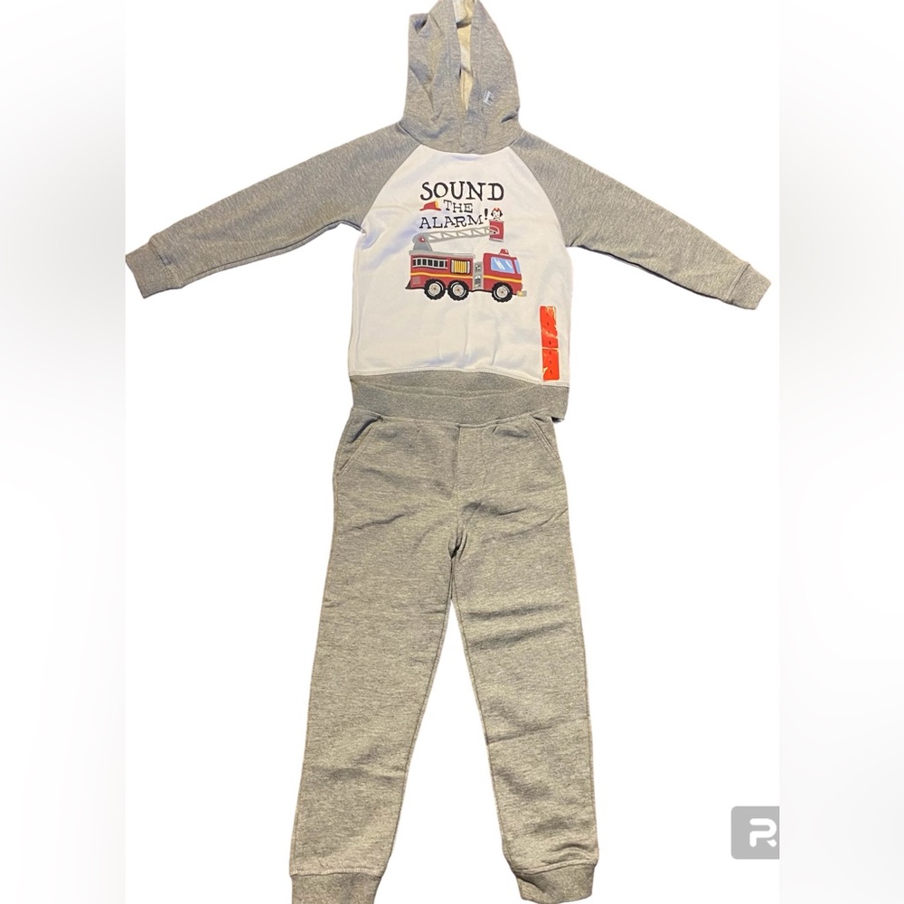 Sweater&Pants Kids Boy New Size 6 Gray Color with White front& back